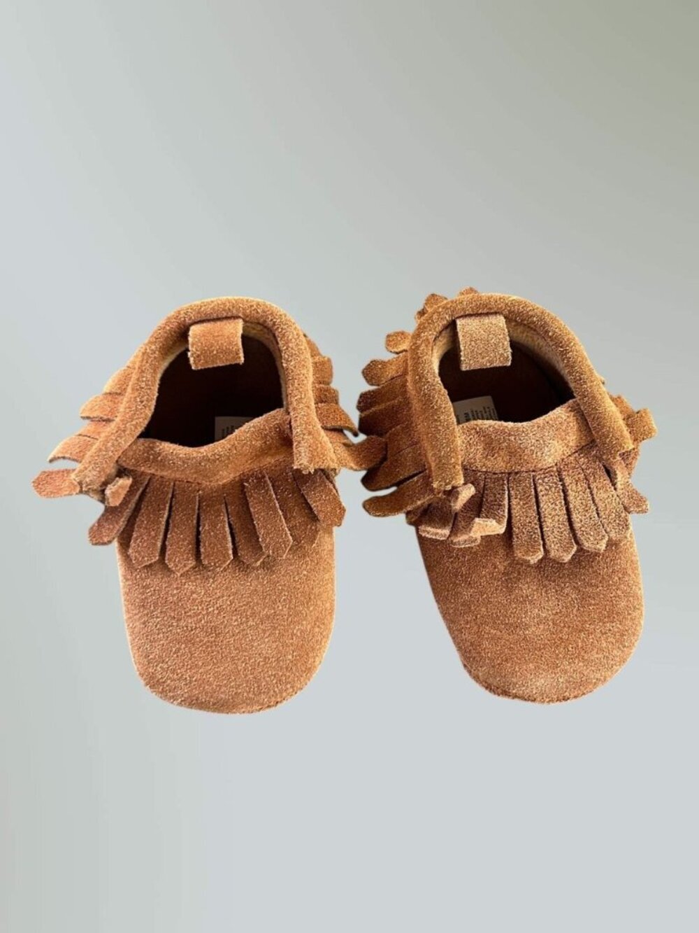 Bearpaw Baby Brown Suede Fringe Moccasins 0-6 Months
